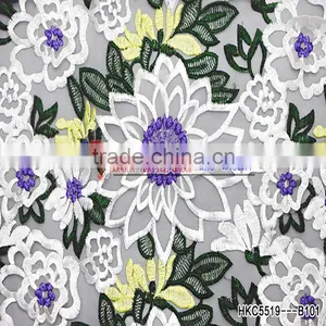 Organdy Product Type High Quality 3D Embroidery Lace Fabric thumbnail-2