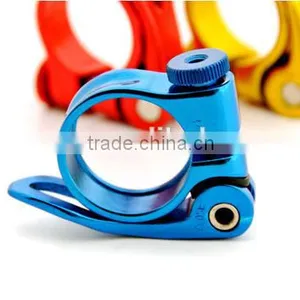 31.8mm CNC Colorful Aluminum Alloy Quick Release Bicycle Seat Post Clamp thumbnail-3