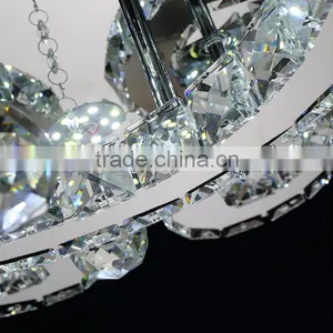 JEVEYA Lighting Modern Stainless Steel Chandelier 5730SMD K9 Crystal Ceiling Light thumbnail-4
