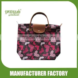Foldable Shopping Bags With Heart Printed thumbnail-1