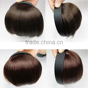 2016 New Style Heat Resistant Fiber Black Hair Curly Bangs thumbnail-1