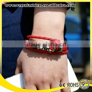 Leather Cuffs Real Handmade Leather Bracelet Wholesale thumbnail-2