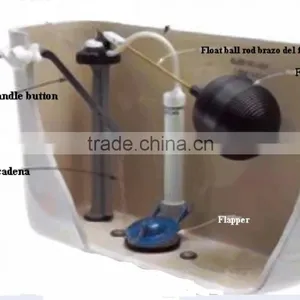 Chinese Flapper wc Plastic Single Lever Toilet Bathroom Accessory Handle Flush System thumbnail-1
