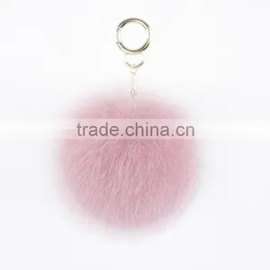 Fashion Design Factory Wholesale Fox Fur Pompoms Keychain Lovely Keychain With Fur Pompoms KZ151001 Quality Choice thumbnail-2