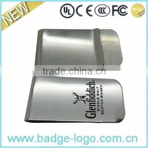Custom New Design Laser Logo Stainless Steel Money Clip thumbnail-3