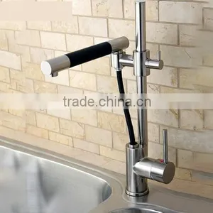 Chrome Commercial Pull Out Kitchen Faucet 1628-CP thumbnail-1