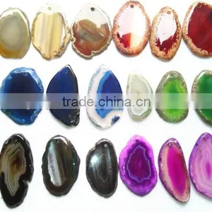 Wholesale Cutting Rainbow Agate Slices for Pendant thumbnail-3