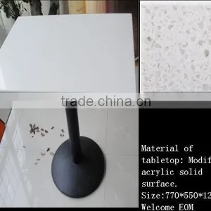 White Artificial Stone Solid Surface Marble Table Top,Restaurant Dinning Table , Coffee Table thumbnail-1