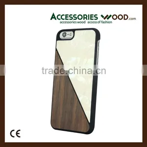Hot Selling Cheap Shell and Wood Mobile Phone Case for Iphone thumbnail-2
