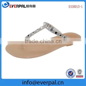 2015 New Arrival Cheap Diamond Plastic Jelly Sexy Slipper With Various Colors Women Jelly Flat thumbnail-1