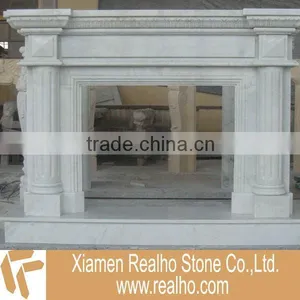 Volakas White Marble Fireplace thumbnail-1