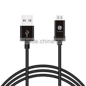 Quick Charging Pure Copper Wire Sync Micro Usb Cable Black for Android Digital Devices thumbnail-1