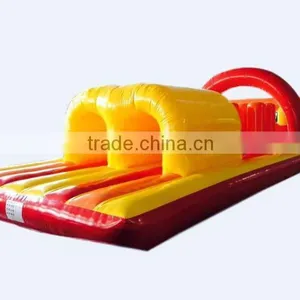 Commercial Giant Inflatable Obstacle Course 6mLx3.3mWx2.8mH PVC Material Red Yellow for Sale thumbnail-2