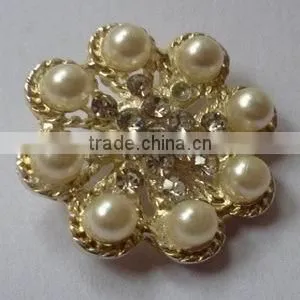 Factory Wholesale Flower Shaped Rhinestone Buttons thumbnail-1