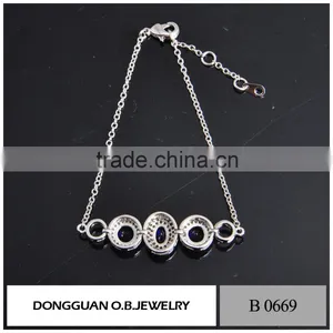 Wholesale Fashion Promotional Custom Design Jewelry Silver Bracelet thumbnail-4