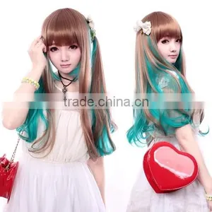 Factory Price Beautiful Zipper Synthetic Long Wigs thumbnail-1