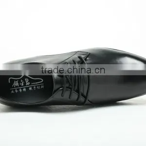 Black Genuine Leather Height Increasing Elevator Shoes for Men thumbnail-4