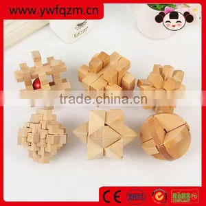 Chinese Traditional Wooden Educational Kongming Lock Burr Puzzle Toy thumbnail-1