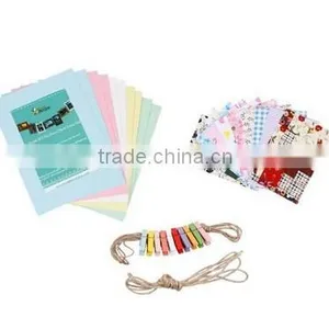 10 Pcs Hanging Paper Frame Photo Album String Art Clips Rope Pictures Wall Decor thumbnail-5