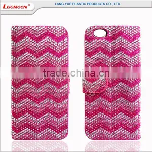 New Products 2016 Diamond PU Leather Wallet Phone Case for Iphone 5 5s se 6 6s 7 thumbnail-2