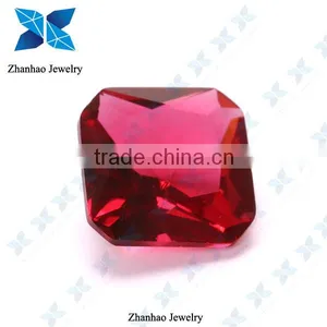 Square Diamond Cut Red Glass Gems for Jewelry Tool thumbnail-1