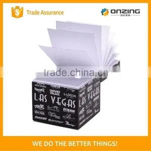 100gsm Woodfree Paper 4 Sides Logo Printing Memo Cube Note Pad thumbnail-1