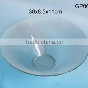 Machine Made Glass Salad Bowl Crystal thumbnail-1