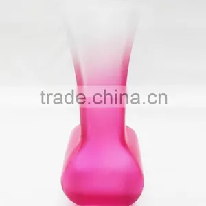 Pink Chinese Antique Frosted Glass Vase for Home Decoration thumbnail-1