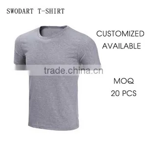 2016 Customized Design Grey Color Sports Shirt Wholesale T-shirts Low MOQ t Shirts Sports Shirt Fashion Style T-shirt thumbnail-1