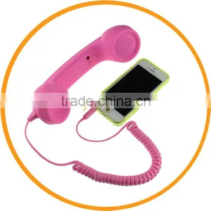 3.5mm Wired Mic Retro Phone Handset Telephone Receiver for IPhone From Dailyetech thumbnail-1
