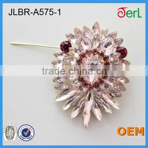 Lovely Large Crystal Brooch for Garment Accessories thumbnail-1