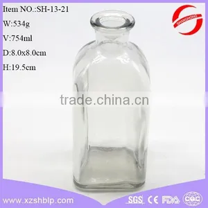 700~750ml Square Wonderful Harmony Transparent Aroma Diffuser Glass Bottle thumbnail-2