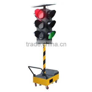 High Quality 300mm Four Direction Solar Powered Temporary Led Traffic Signal Light thumbnail-1