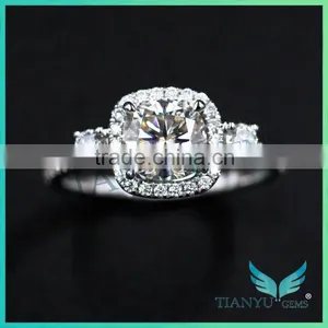 Moissanite Cushion Cut 8x10 Size Forever One Synthetic Moissanite for Engagement Rings thumbnail-4