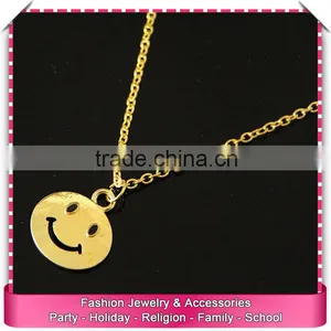 Simple Imitation Gold Chain Necklace Designs, Smile Face Imitation Gold Chain Necklace Designs thumbnail-1