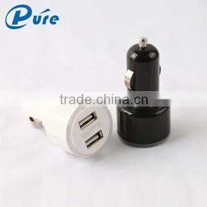 Mini Pacifier ABS Car Charger for Smartphone , Portable Car Charger With Dual Usb Powerbank for Tablet PC thumbnail-1