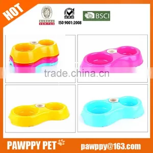 Eco-friendly Plastic Double Dog Bowl Pet Water Feeder thumbnail-1