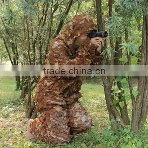 Military Hunting Birdwatching Sniper Ghillie Suit Desert Camouflage Set Clothes thumbnail-2