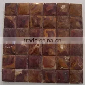 UNIQUE DESIGNS CUSTOM MADE MULTI RED ONYX MOSAIC TILES COLLECTIONS thumbnail-6