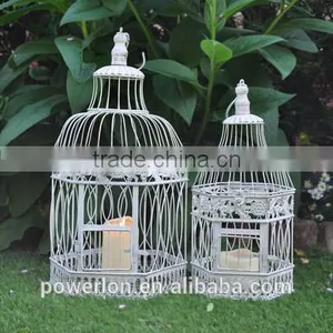 Birdcage Style Shabby Chic Garden Candle Lantern Holder thumbnail-1