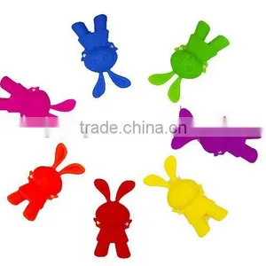 Cute Plastic Chopsticks With Flexible Silicone Rabbit Connector Training Chopsticks For Kids and Adults thumbnail-2
