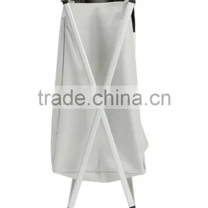 Double Layers Laundry Hamper 2 Compartment Sorters With Aluminum Frame thumbnail-2