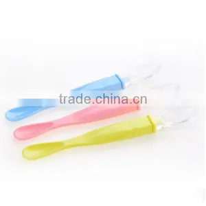 New BPA FREE Safety Nontoxic Food Grade Liquid Silicone Baby Spoon thumbnail-1