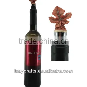 Elegant Polyresin Maple Leaf Wine Bottle Stopper thumbnail-1