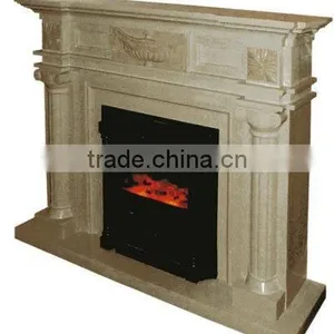 Hot Sell Sculpture Type Carved Granite Mantel thumbnail-1