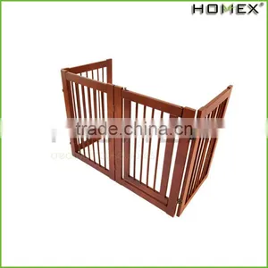 Wood Popular Pet Gate Portable Pet Fence Homex_BSCI Factory thumbnail-1