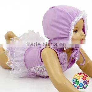 2017 Summer Clothing Set Pink Floral Lace Baby Toddler Girl Swimsuit thumbnail-3