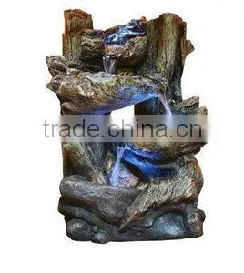 Tiered Log Statue Fountain With LED Lights thumbnail-2