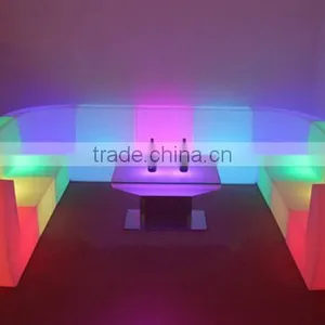 Outdoor Waterproof Plastic Led Illuminated Sofa Sets, Glow Led Modern Sofa Chair thumbnail-1