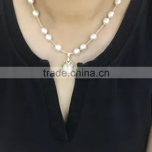 AAA 6-9mm White Color Akoya Pearl Necklace thumbnail-1
